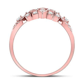 Rose Gold Diamond Square Cluster Ring - A Captivating Masterpiece - Top View