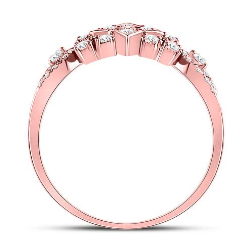 Rose Gold Diamond Square Cluster Ring - A Captivating Masterpiece - Splendid Jewellery