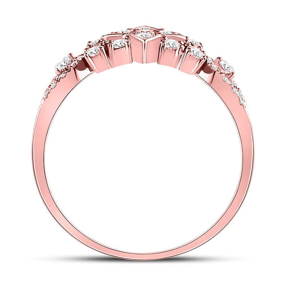 Rose Gold Diamond Square Cluster Ring - A Captivating Masterpiece - Splendid Jewellery