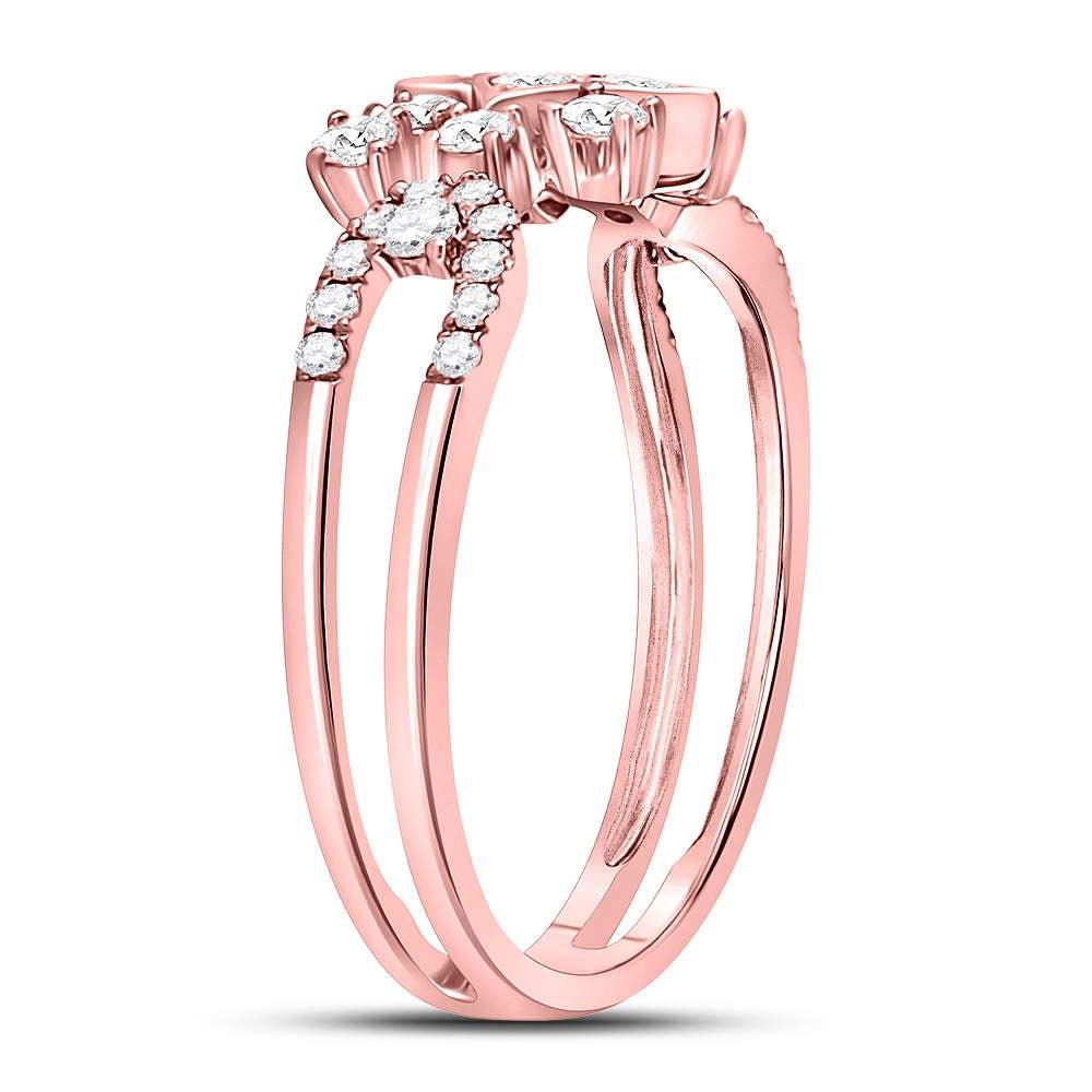 Rose Gold Diamond Square Cluster Ring - A Captivating Masterpiece - Splendid Jewellery