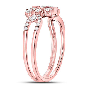 Rose Gold Diamond Square Cluster Ring - A Captivating Masterpiece - Splendid Jewellery