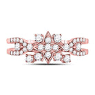 Rose Gold Diamond Square Cluster Ring - A Captivating Masterpiece - Splendid Jewellery
