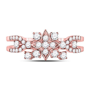 Rose Gold Diamond Square Cluster Ring - A Captivating Masterpiece - Splendid Jewellery