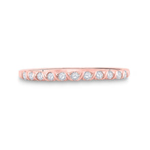 Load image into Gallery viewer, Rose Gold Diamond Stacking Band: A Dazzling Delight - Alternate view 2 from Splendid Jewellery