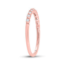 Load image into Gallery viewer, Rose Gold Diamond Stacking Band: A Dazzling Delight - Alternate view 4 from Splendid Jewellery