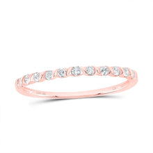 Load image into Gallery viewer, Rose Gold Diamond Stacking Band: A Dazzling Delight - Alternate view 1 from Splendid Jewellery