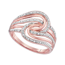 Load image into Gallery viewer, Rose Gold Diamond Swirl Strand Fashion Ring - Splendid Jewellery