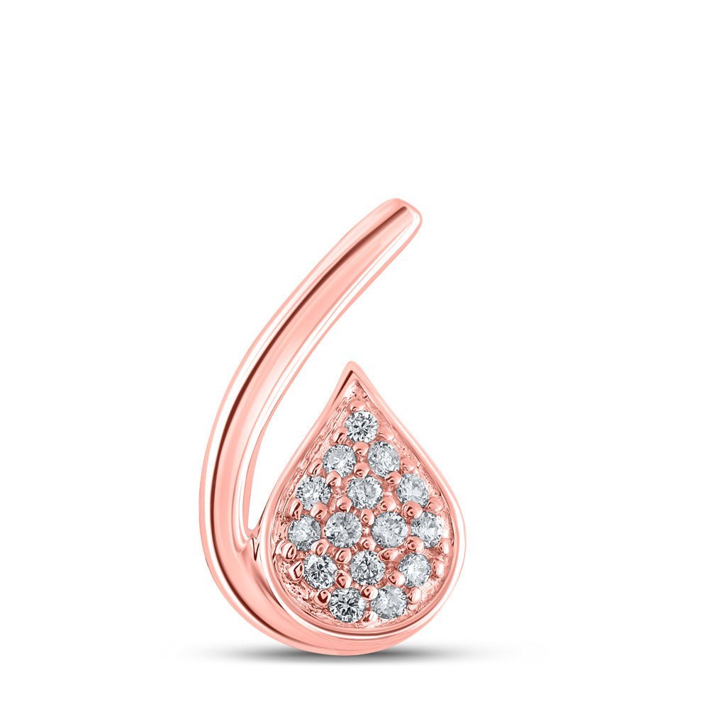 Rose Gold Diamond Teardrop Cluster Pendant - A Captivating Work of Art by Splendid Jewellery - Splendid Jewellery