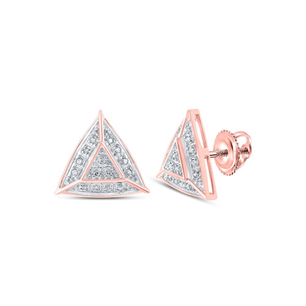 Rose Gold Diamond Triangle Earrings: A Modern Marvel of Elegance - Splendid Jewellery