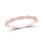 Rose Gold Diamond Twist Stackable Band Ring - A Mesmerizing Beauty - Splendid Jewellery
