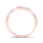 Rose Gold Diamond Twist Stackable Band Ring - A Mesmerizing Beauty - Splendid Jewellery
