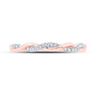 Rose Gold Diamond Twist Stackable Band Ring - A Mesmerizing Beauty - Splendid Jewellery