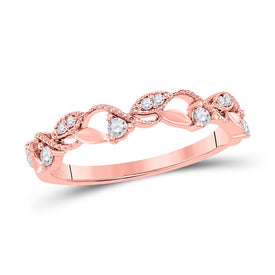 Rose Gold Diamond Vine Stackable Band: A Mesmerizing Touch of Elegance - Splendid Jewellery