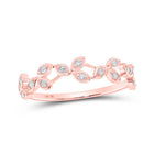 Rose Gold Diamond Vine Stackable Band Ring - A Touch of Elegance and Sparkle - Splendid Jewellery