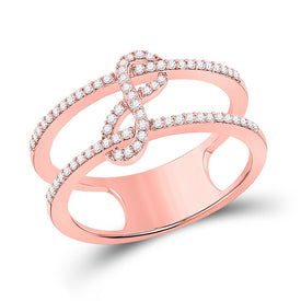 Rose Gold Infinity Sparkle Diamond Fashion Ring - Alternate view 1 from Splendid Jewellery