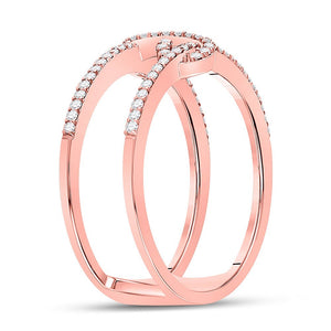 Rose Gold Infinity Sparkle Diamond Fashion Ring - Splendid Jewellery