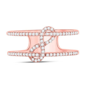 Rose Gold Infinity Sparkle Diamond Fashion Ring - Splendid Jewellery
