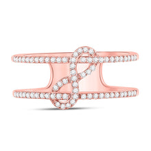 Load image into Gallery viewer, Rose Gold Infinity Sparkle Diamond Fashion Ring - Alternate view 4 from Splendid Jewellery