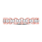 Rose Gold Link Diamond Stackable Band - A Touch of Elegance and Sparkle Front View from Splendid Jewellery
