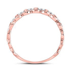 Rose Gold Link Diamond Stackable Band - A Touch of Elegance and Sparkle Top View from Splendid Jewellery