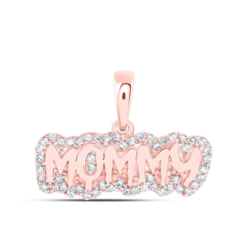 Rose Gold "Mommy Love" Diamond Pendant: A Timeless Tribute to Motherhood - Splendid Jewellery