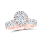 Rose Gold Radiance: 10kt Round Diamond Bridal Wedding Ring Band Set 1 Cttw - Splendid Jewellery