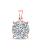Rose Gold Radiance Diamond Cluster Pendant - Splendid Jewellery