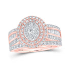 Rose Gold Radiant Love Diamond Wedding Ring Band Set - Splendid Jewellery
