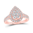 Rose Gold Teardrop Diamond Cluster Ring - A Dazzling Delight - Splendid Jewellery