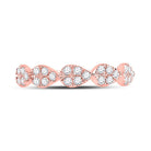 Rose Gold Teardrop Diamond Stackable Band - Radiant Elegance - Splendid Jewellery