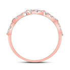Rose Gold Teardrop Diamond Stackable Band - Radiant Elegance - Splendid Jewellery