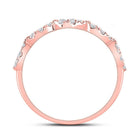 Rose Gold Teardrop Diamond Stackable Band - Radiant Elegance - Splendid Jewellery