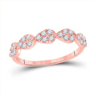 Rose Gold Teardrop Diamond Stackable Band - Radiant Elegance - Splendid Jewellery