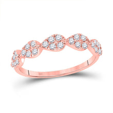 Load image into Gallery viewer, Rose Gold Teardrop Diamond Stackable Band - Radiant Elegance - Splendid Jewellery