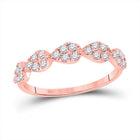 Rose Gold Teardrop Diamond Stackable Band - Radiant Elegance - Splendid Jewellery