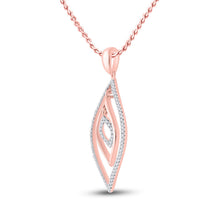 Load image into Gallery viewer, Rose Gold Triple Nested Diamond Outline Pendant - Captivating Elegance - Splendid Jewellery
