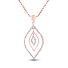 Rose Gold Triple Nested Diamond Outline Pendant - Captivating Elegance  Top View from Splendid Jewellery