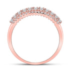 Rose Gold Triple Row Diamond Band: A Mesmerizing Statement of Elegance - Splendid Jewellery