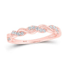 Rose Gold Twist Diamond Stackable Band Ring - A Dazzling Delight - Splendid Jewellery