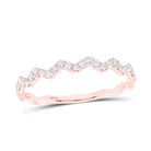 Rose Gold Zigzag Diamond Stackable Band Ring - Splendid Jewellery