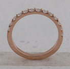 Rose Radiance: 14kt Rose Gold Women's Round Diamond Wedding Single Row Band - Splendid Jewellery