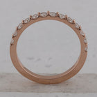 Rose Radiance: 14kt Rose Gold Women's Round Diamond Wedding Single Row Band - Splendid Jewellery