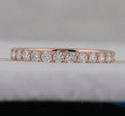 Rose Radiance: 14kt Rose Gold Women's Round Diamond Wedding Single Row Band - Splendid Jewellery