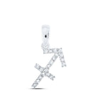 Sagittarius Sparkle: 10kt White Gold Diamond Zodiac Pendant - Splendid Jewellery