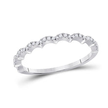 Load image into Gallery viewer, Scalloped Brilliance Diamond Stackable Band - Splendid Jewellery