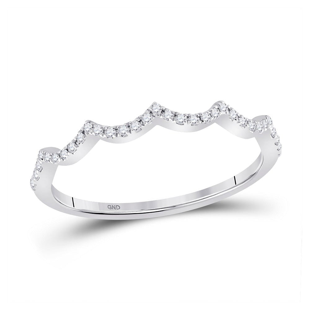 Scalloped Brilliance Diamond Stackable Band - Splendid Jewellery