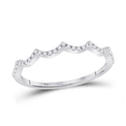 Scalloped Brilliance Diamond Stackable Band - Splendid Jewellery