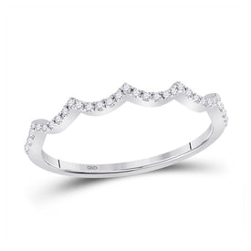 Scalloped Brilliance Diamond Stackable Band - Splendid Jewellery