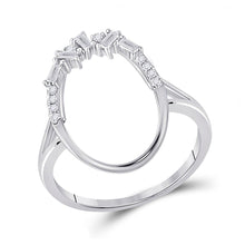 Load image into Gallery viewer, Scattered Brilliance: 14kt White Gold Oval Diamond Fashion Ring - Splendid Jewellery