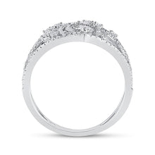 Load image into Gallery viewer, Scattered Brilliance | 14kt White Gold Women's Round Diamond Fashion Ring 1/2 Cttw - Splendid Jewellery